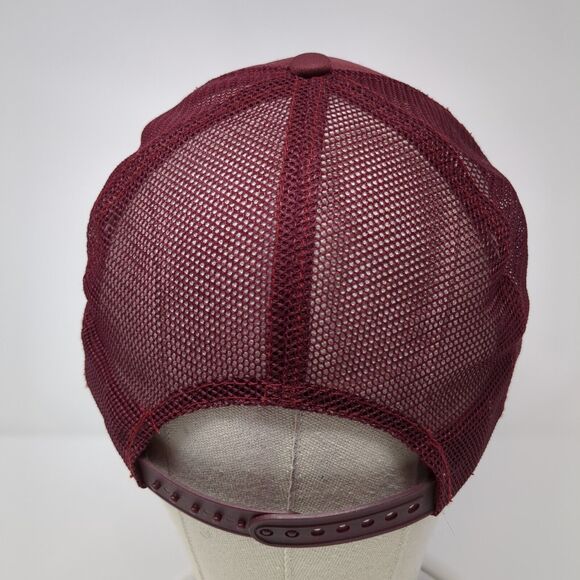 Luna Basics Snapback Trucker Hat Red OS Adjustable Embroidered Mesh Back Rope - Picture 5 of 8